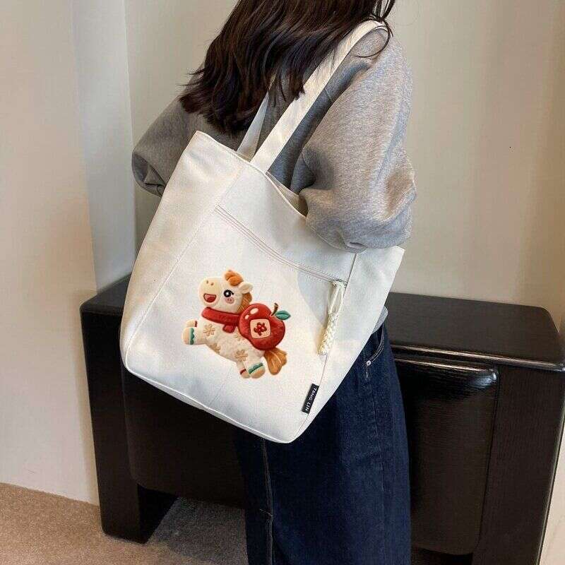 Luxury Shoulder Bags Totes Hobo Year Of The Horse New Red Fashion All Match Cute Large Capacity Simple Versatile Casual Handbag For Women SENYY