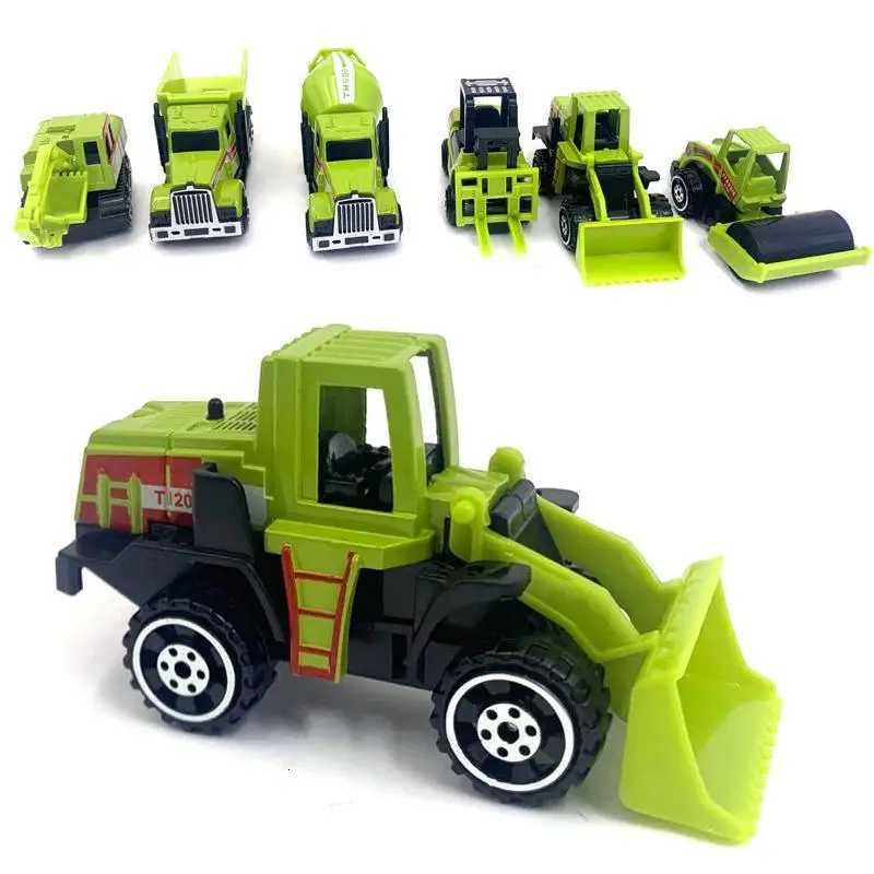 6pcs/set Educational Toys Alloy Plastic Engineering Truck Car Construction Model Vehicle Loader Tractor Excavator For Kid Gifts Y260316