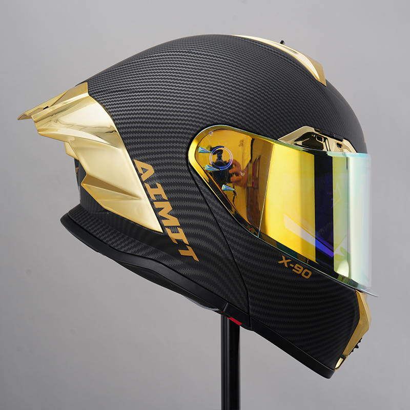 Motorcycle face mask with DOT certification. Double lens design. Motorcycle helmet for both men and women. Breathable and comfortable. Suitable for al