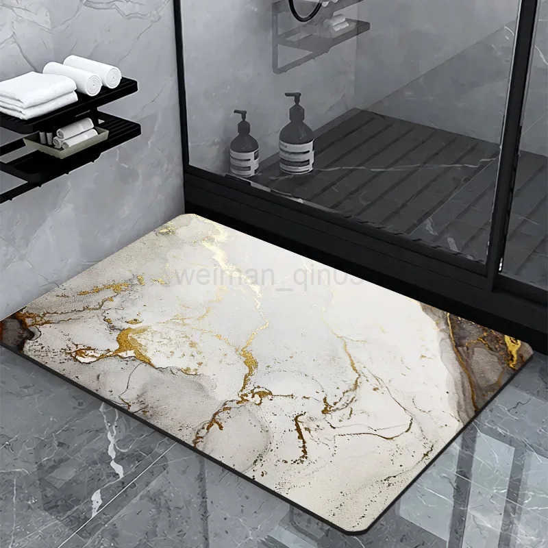 Ink Wash Painting Diatom Mud Entrance Door Mat Antislip Hallway Home Outdoor Kitchen Rug Bathroom Porch Floor Carpet Decorate H260316