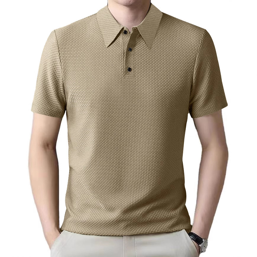 2026 Hotselling Highend Mesh Bubble Designer T-shirt Yarn Ice Designer Hoodie Silk Shortsleeve Polo Men's Collar Summer Solid Color Plus Size Polo Shirt