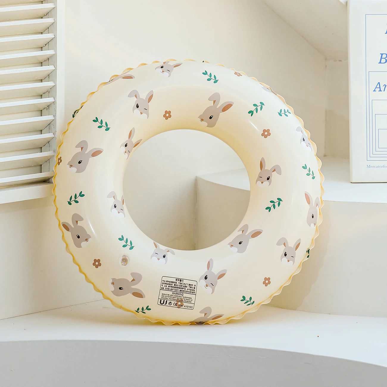 Lovely Rabbit Swim Ring For WomenPool Floats Armpit Lifebuoy For AdultsLeisure Beach Swimming Inflatable Floating Toy M260316