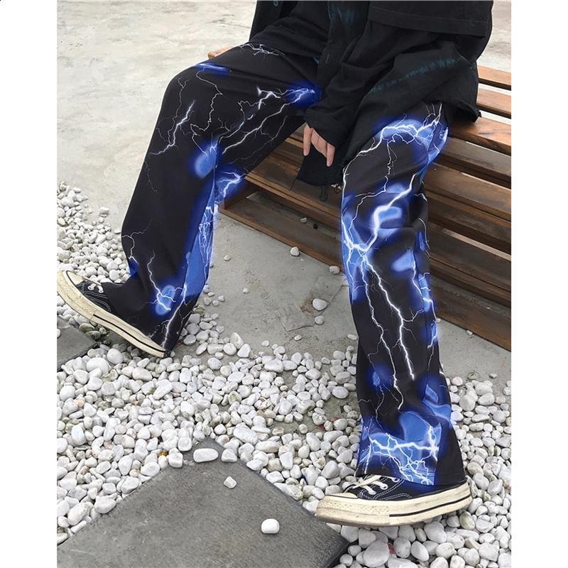 2025 Ins-style autumn new model Harajuku dark street style lightning casual pants 230214
