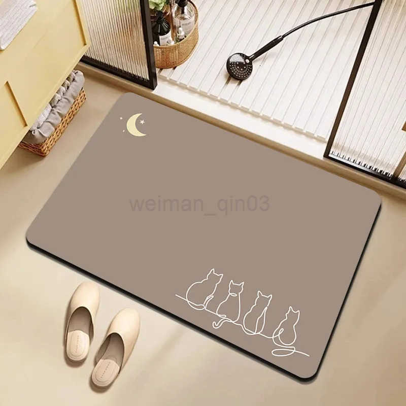 VIKAMA light luxury and simple bathroom floor mat absorbent and non slip bathroom door quick drying bathroom carpet H260316
