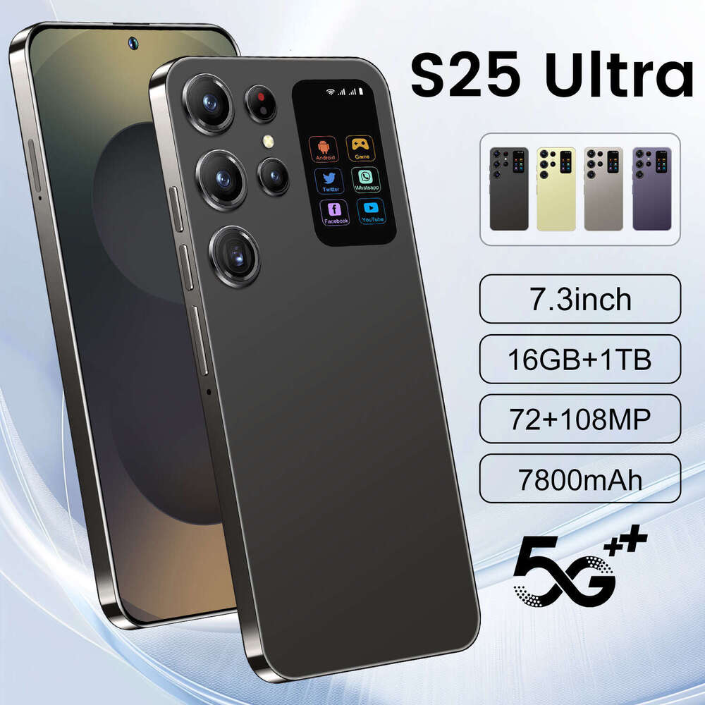 Cross-border mobile phone S25 Ultra 7.3inch with a large perforated screen, Android 8.13+16, supports dropshipping