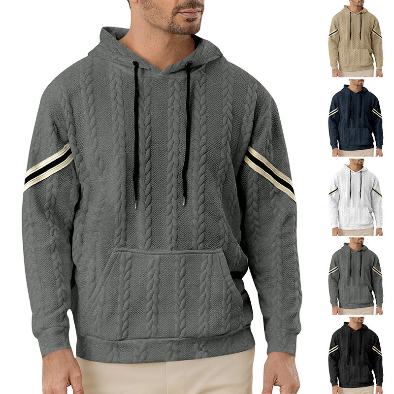 Polo Designer T-shirt European And American Designer Hoodie Men's Lightweight Hooded Jacquard Patchwork Trendy Swea Casual Sports Commuter Pullover