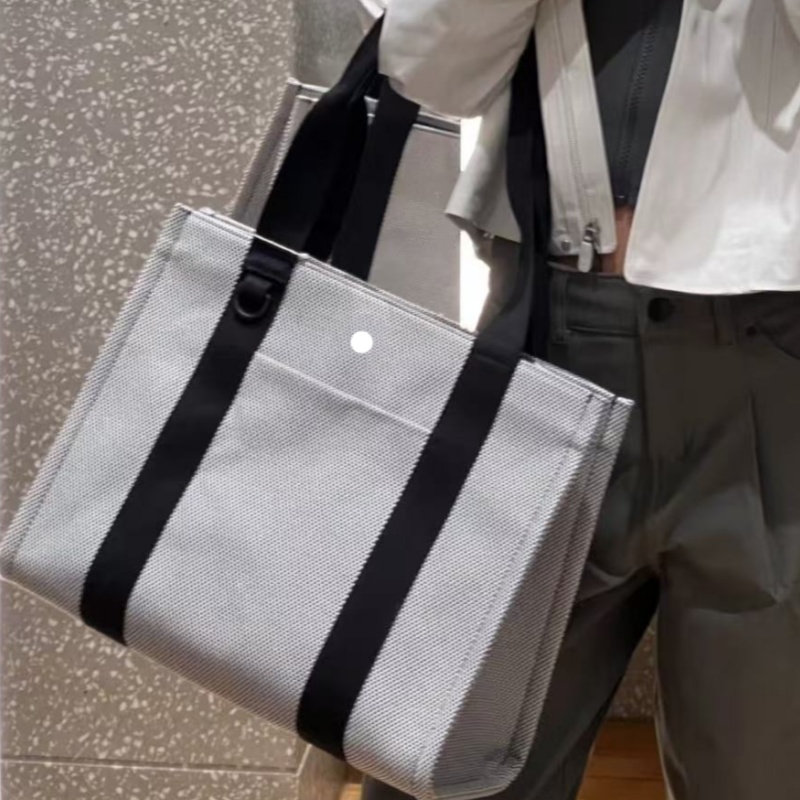 Two-Tone Canvas Tote Bag handbag backpack yoga gym bag larger capacity shopping bag trips bag sizes 10L and Mini 4.5L