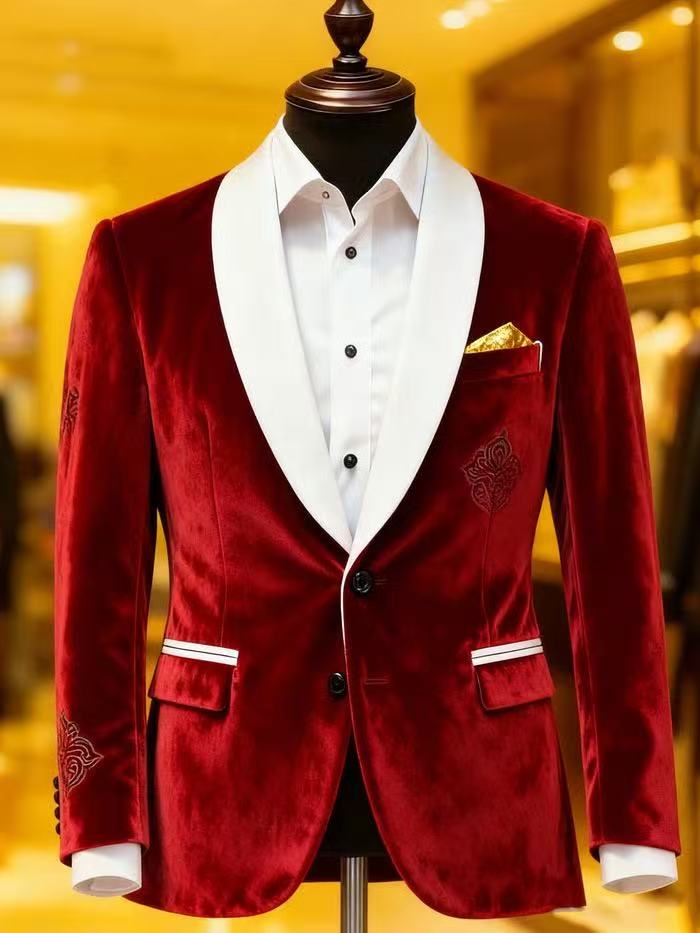 Mens Suits Designer Style Sparkling Diamond Men For Wedding Prom Blazers Outfits Sets Groom Tuxedos Slim Trajes Para Hombre size s-3xl