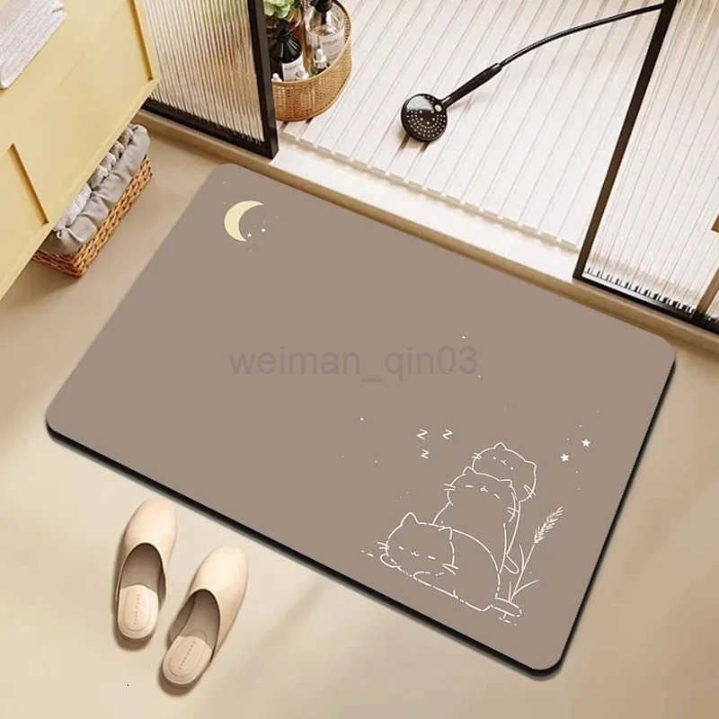 VIKAMA light luxury and simple bathroom floor mat absorbent and non slip bathroom door quick drying bathroom carpet H260316