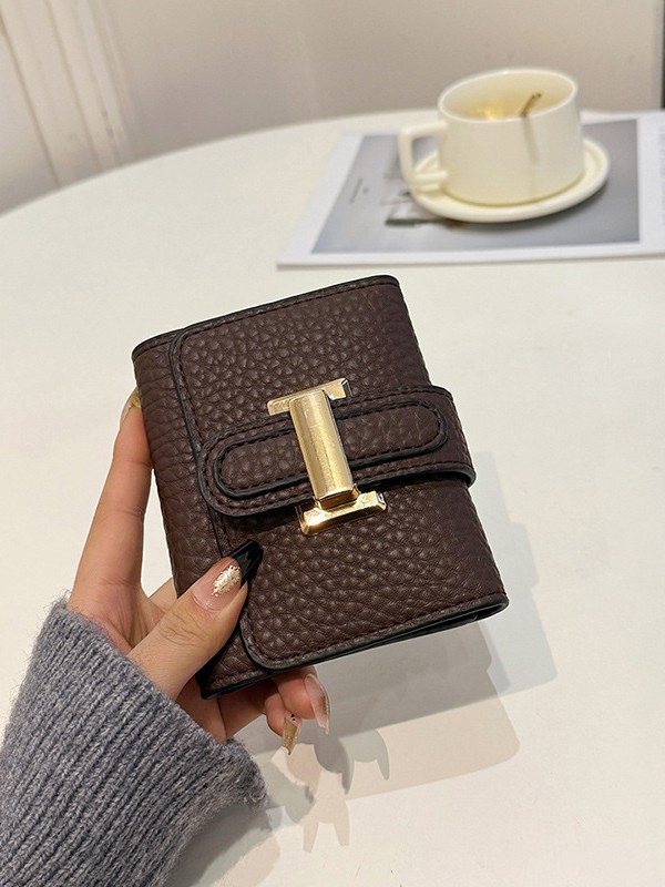 Ladies' long wallet, large-capacity multi-card wallet, vintage short wallet, multi-functional coin purse, luxurious short printed credit card hol