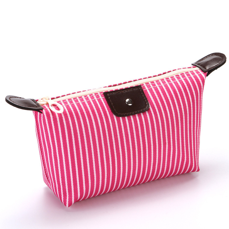OC-Chery 630001 Cosmetics Storage Bag Stripe Print Pattern Polyester Waterproof Cloth Hand-held Small Bag Wholesale Customize - view 7