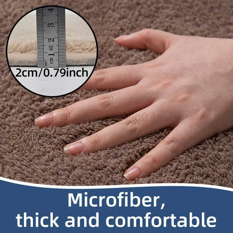 Bathroom carpet 3-piece set soft absorbent non-slip microfiber toilet mat U-shaped foot pad H260316