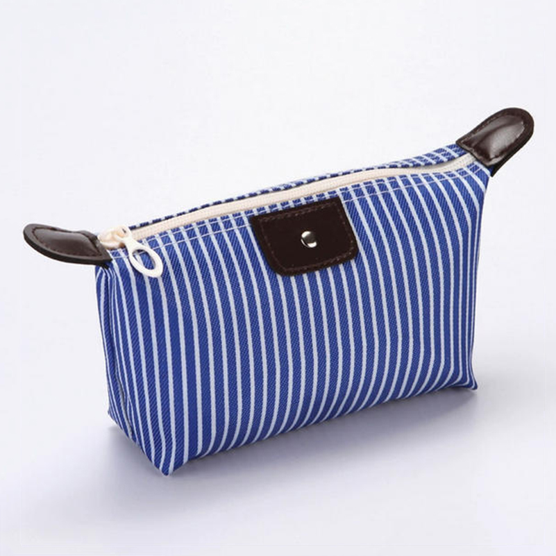 OC-Chery 630001 Cosmetics Storage Bag Stripe Print Pattern Polyester Waterproof Cloth Hand-held Small Bag Wholesale Customize - view 5