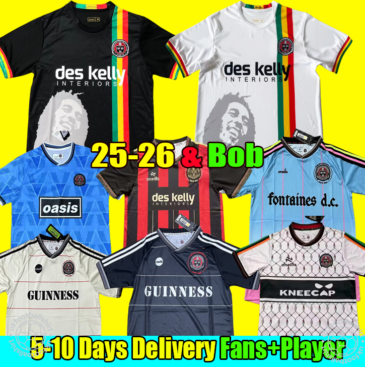 25 26 Bohemian 2025 135th Anniversary Soccer Jerseys 2025 2026 Retro Bob Marley Football Shirt Camisetas de Futbol men Kids Kit uniforms