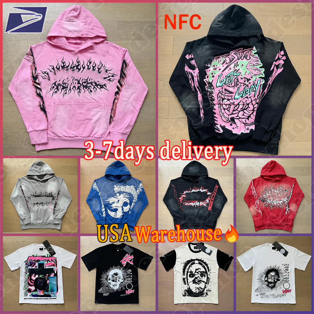 mens hoodies designer hoodie graphic hoodie womens washed balck basic hiphop street tshirts INS splash letter t-shirts set clothes printing colorful eur size S-XL