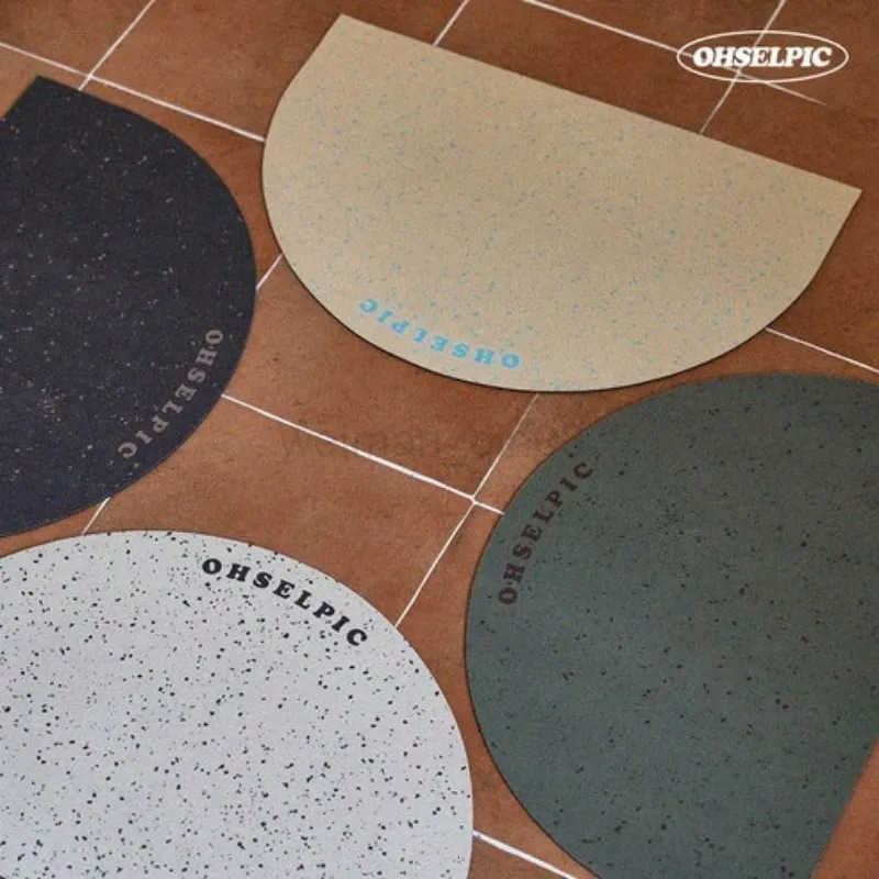 VIKAMA Nordic Minimalist Semi-circular Bath Rug Anti Slip and Absorbent Bath Mat Bath Mat Bath Mat Bath Rug Home Decor H260316