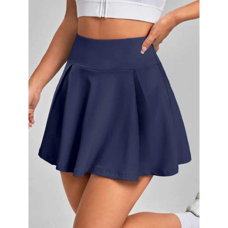Womens Half-Body Skirt Summer Holiday Style Solid Colour Pleated Skirt High Waist Knitted Milk Silk Fabric Half Body Skirt M260316