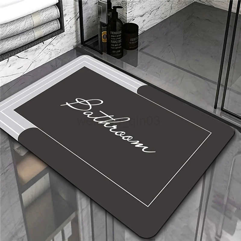 VIKAMA minimalist bathroom diatomaceous earth carpet quick suction anti slip shower room dry area entrance floor mat H260316