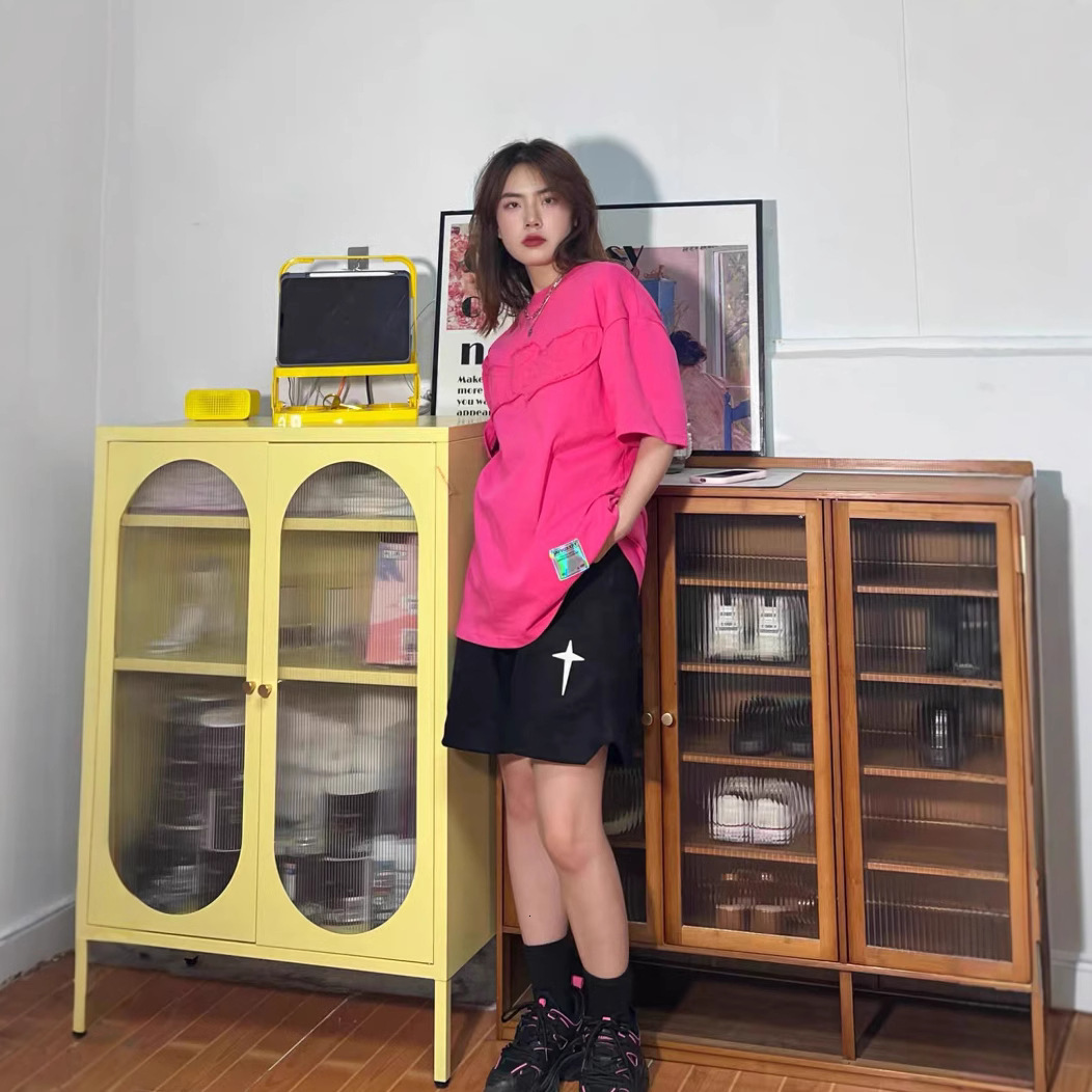 2026 New Designer Luxury Brand Star Black American Men's Shorts Summer Suede Casual Outdoor Sports Breathable Versatile Pants Men's Retro Pl