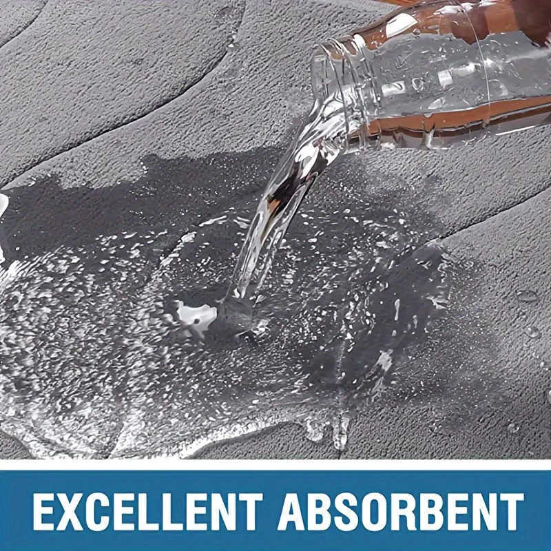 Light luxury thick absorbent bathroom anti-slip mat furry toilet mat shower room foot mat entrance door mat H260316