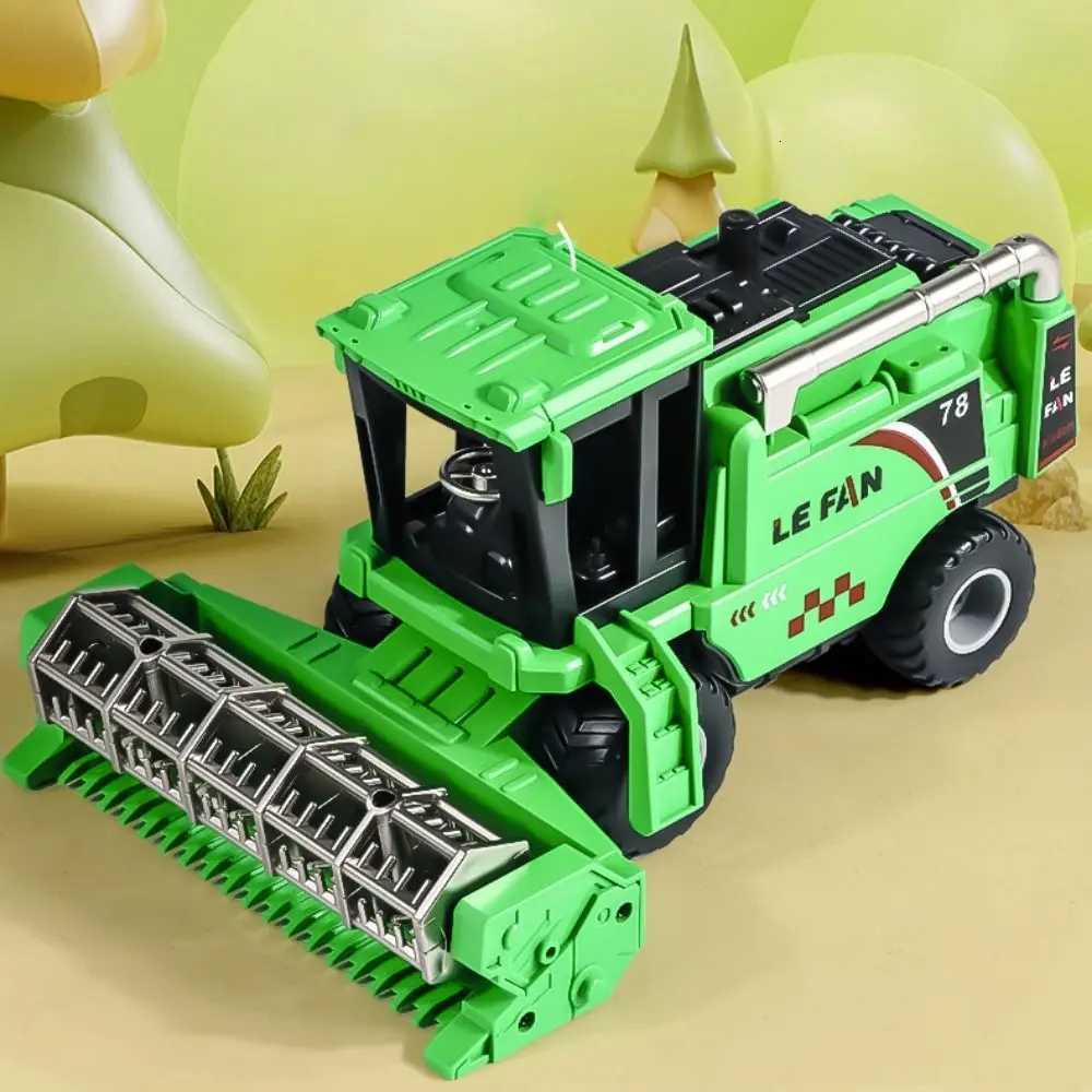 High Simulation Farm Tractor Toy Inertial Driving Movable Joint Harvester Truck Model Vehicle Toy Educational Farm Truck Toy Y260316