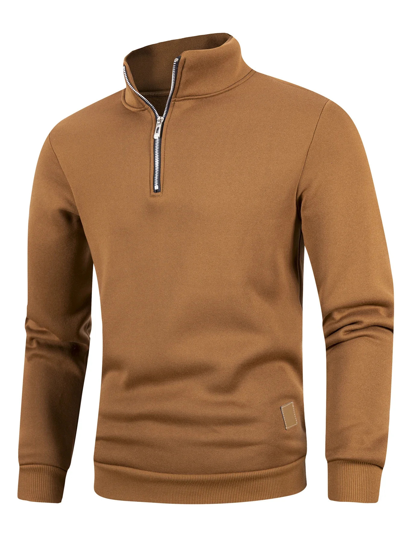 Mens Quarter Zip Up Long SleeveSlim Fit Lightweight Mock Neck Pullover Casual Sweaters Half Turtleneck Cozy Outdoor Streetwear 260313