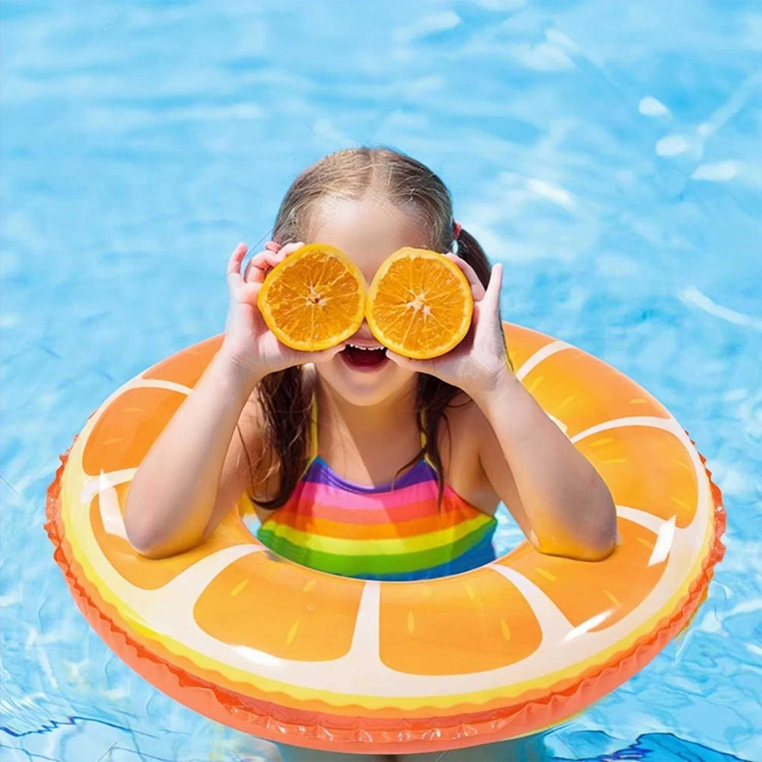 Watermelon Swim Ring Inflatable Float Backyard Pool Float Circle For Adult Children Summer Water Sports Outdoor Game M260316