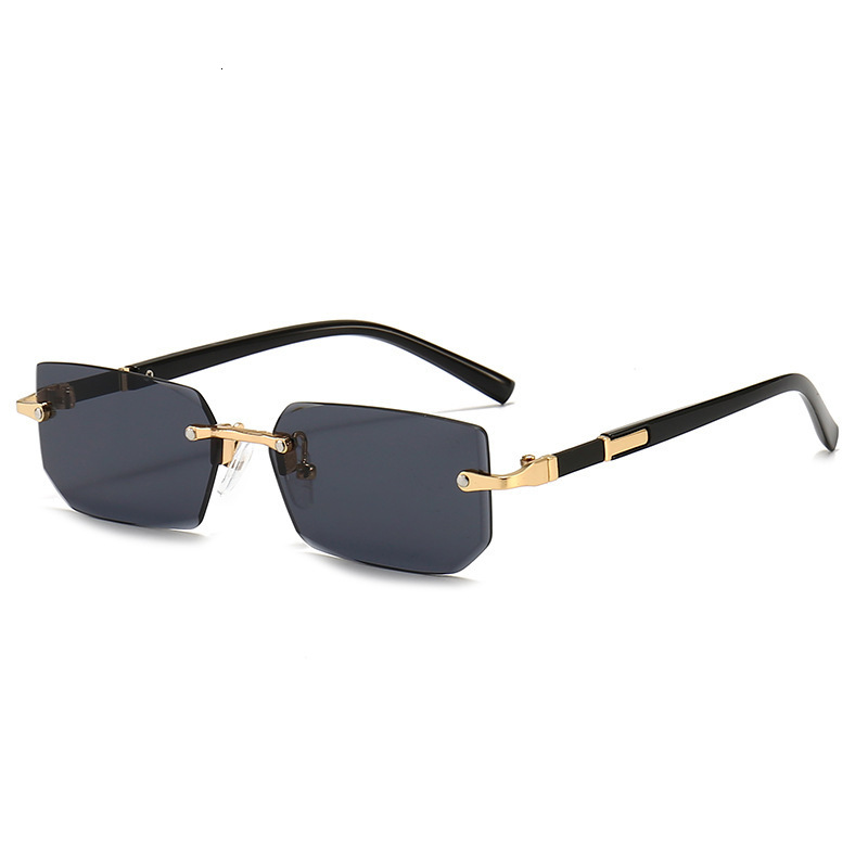 New Frameless Fashion Sunglasses Designed By European And American Designers Sharp Edged Sunglasses Personalized Jelly Colored Luxury Fashion Sunglass