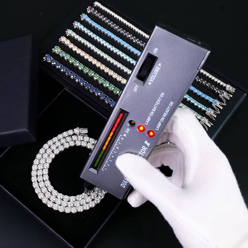 Ready to Ship Fashion 925 Silver Iced Moissanite Tennis Necklace and Bracelet 2mm-65mm Sizes Available