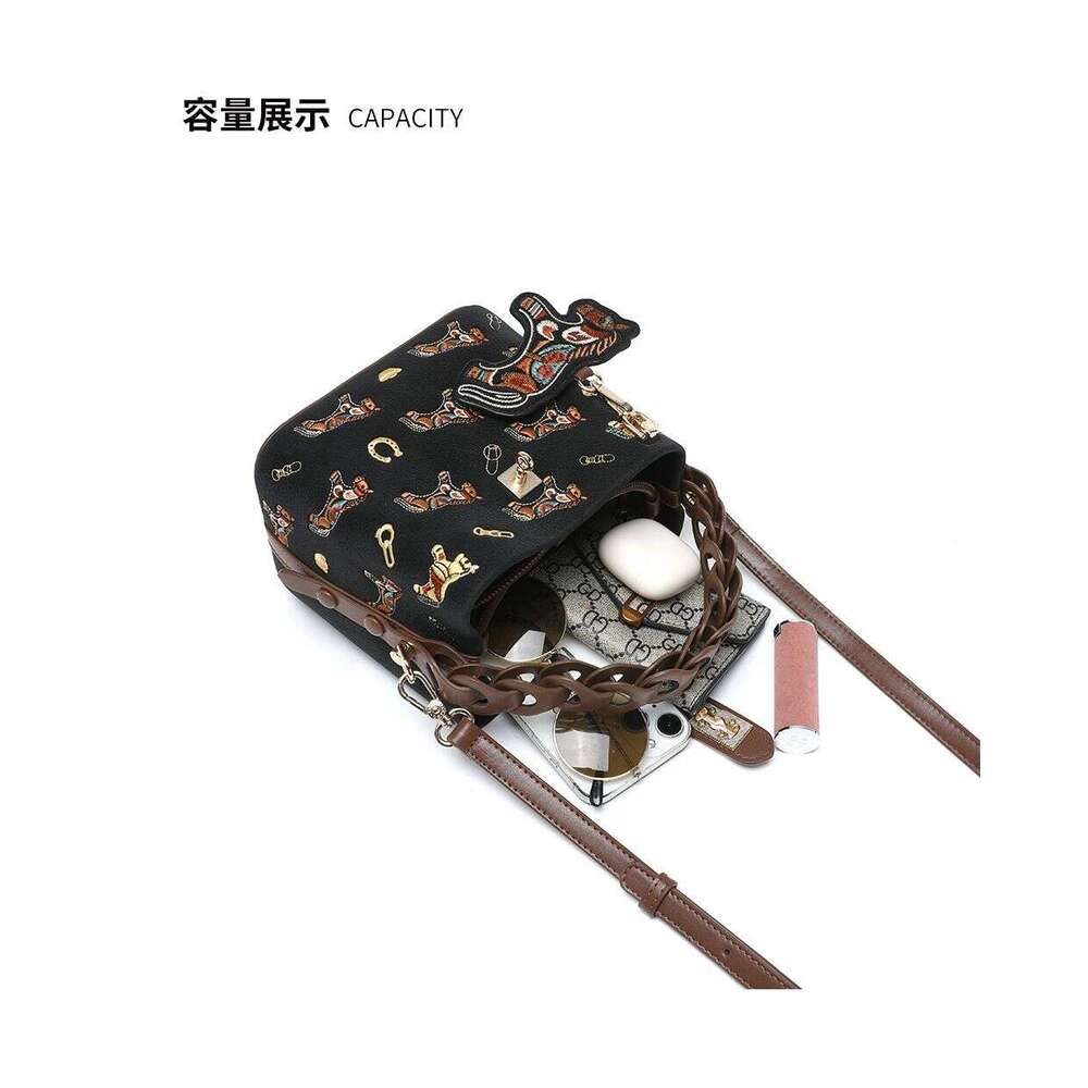 Luxury Shoulder Bags Totes Hobo CK WQ Spring Summer New Fashion Black Horse Pattern All Match High End Bucket Crossbody Bag For Women SENYY
