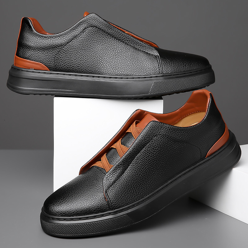 2026 Luxury Comfortable Sports Sneakers Series Low-top White Shoes Waterproof Non-slip Comfortable Versatile Lace-up Men's Slip-on Low-top Style - view 4