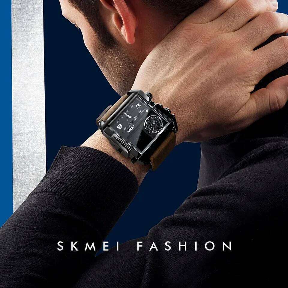 SKMEI Mens Quartz Movement Watches Clock reloj hombre 3 Time Men Sports Watch Top Luxury Brand Military Digital Wristwatch 1391