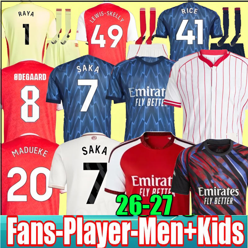 S-4XL 25 26 27 ODEGAARD HAVERTZ RICE SAKA soccer jerseys Fans Player version 2025 2026 football shirt Men Kids Kit