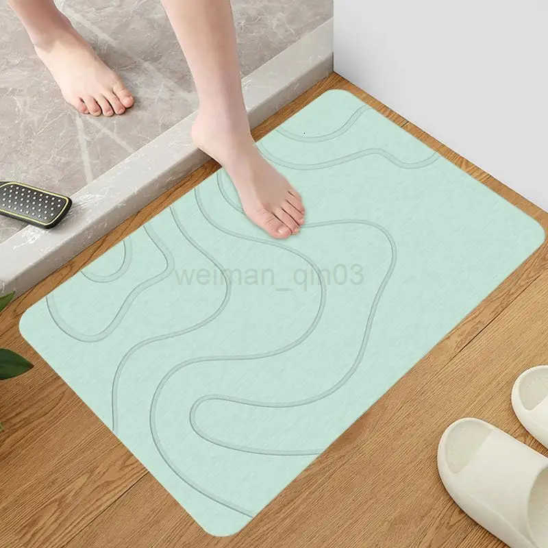 Shower Entrance Doormat Absorbent Stone Bath Mat Diatomite Stone Bath Pad Non-slip Bathroom Rug Quick Drying Bath tub Floor Mats H260316