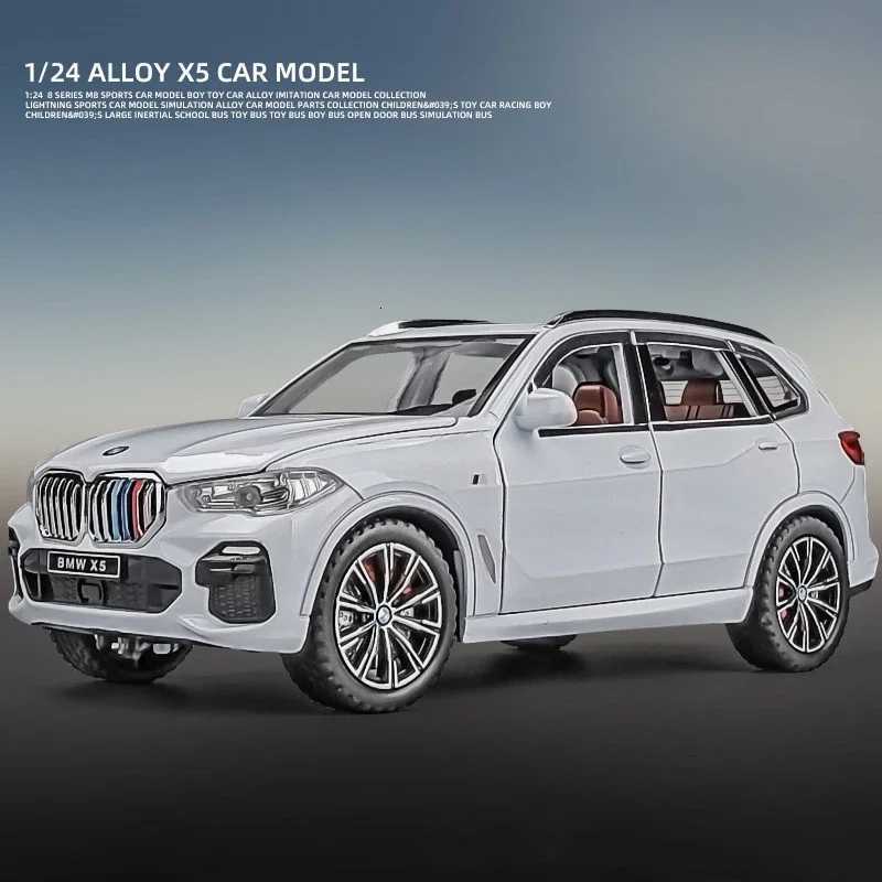 124 BMW X5 SUV Alloy Car Diecasts Toy Vehicles Car Model Sound and light Pull back Car Toys For Kids Gifts Y260316