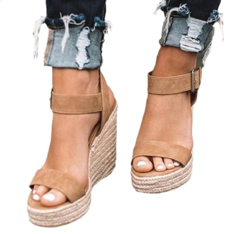 High Heels Women Leisure Wedge heel sandals Summer Sandals Party Platform Wedges Heeled Fish mouth sandalias 260625 - view 6