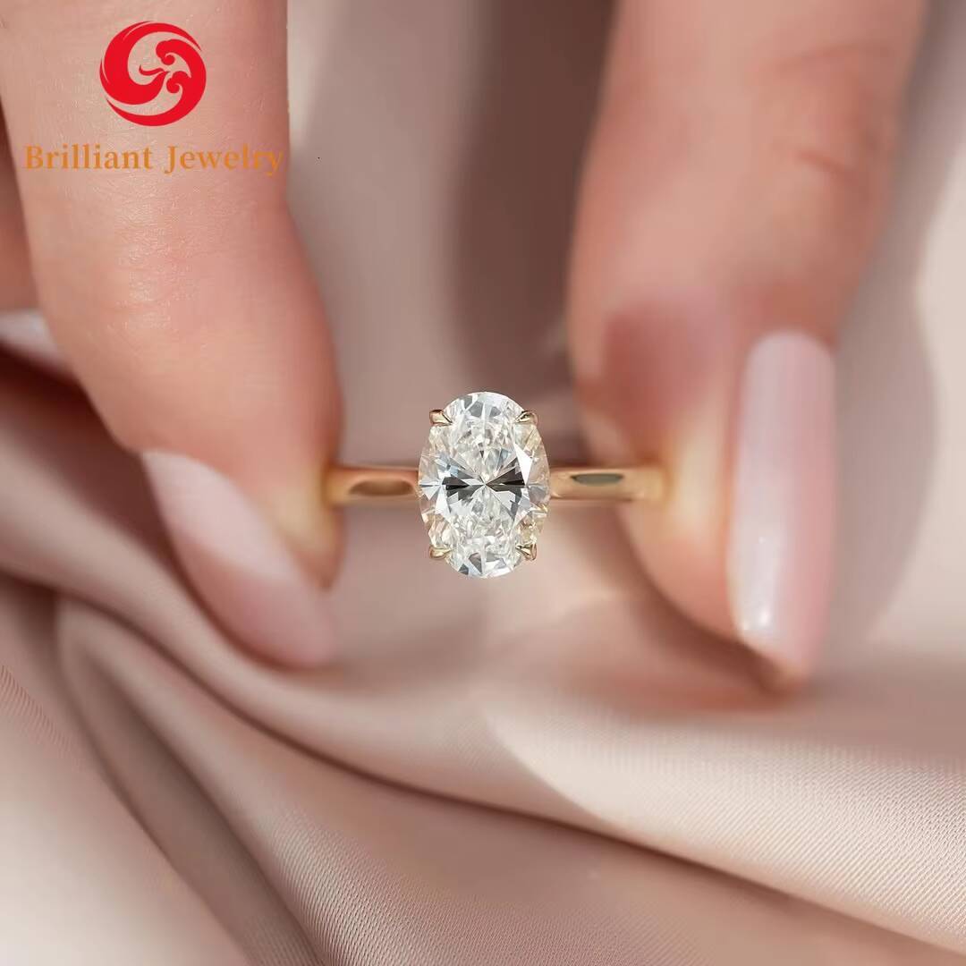 Hot-selling Diamond Ring IGI Certified Real 10k 14k 18k Gold Oval Cut Lab Grown Diamond Ring for Women Engagement Wedding