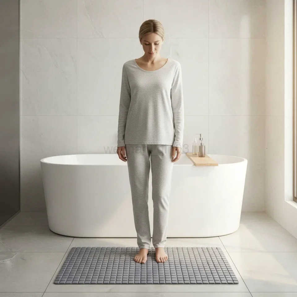 Premium PVC Bath Mat 1pc Non-Slip with Suction Cups And Drain Holes 279x157inch/71x40cm Safe Shower Bathroom Mat Easy to Use H260316