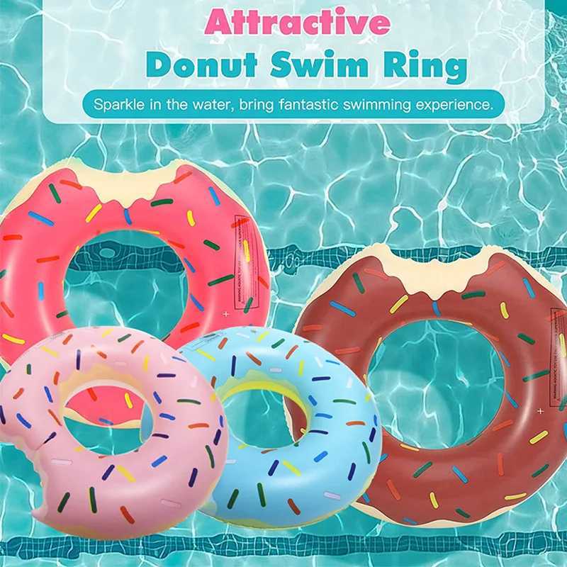 OPHIDIAN Childrens swimming ring cartoon donut swimming ring water park adult pvc inflatable swimming ring M260316