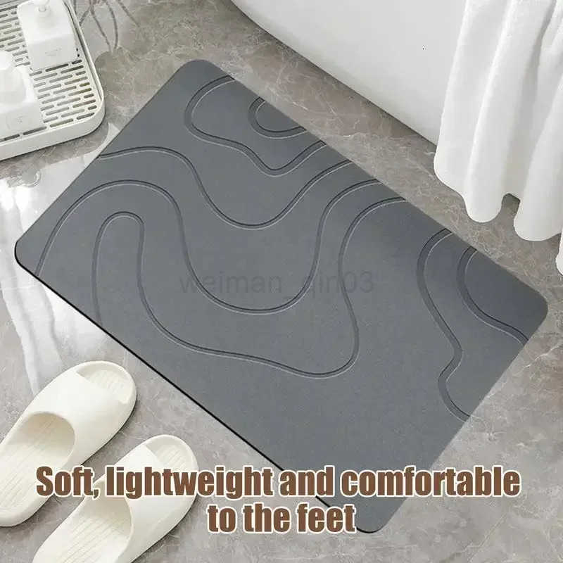 New Diatomite Bath Mat Non-slip Bathroom Rug Water Absorption Quick Drying Bathtub Floor Mats Shower Room Entrance Doormat H260316