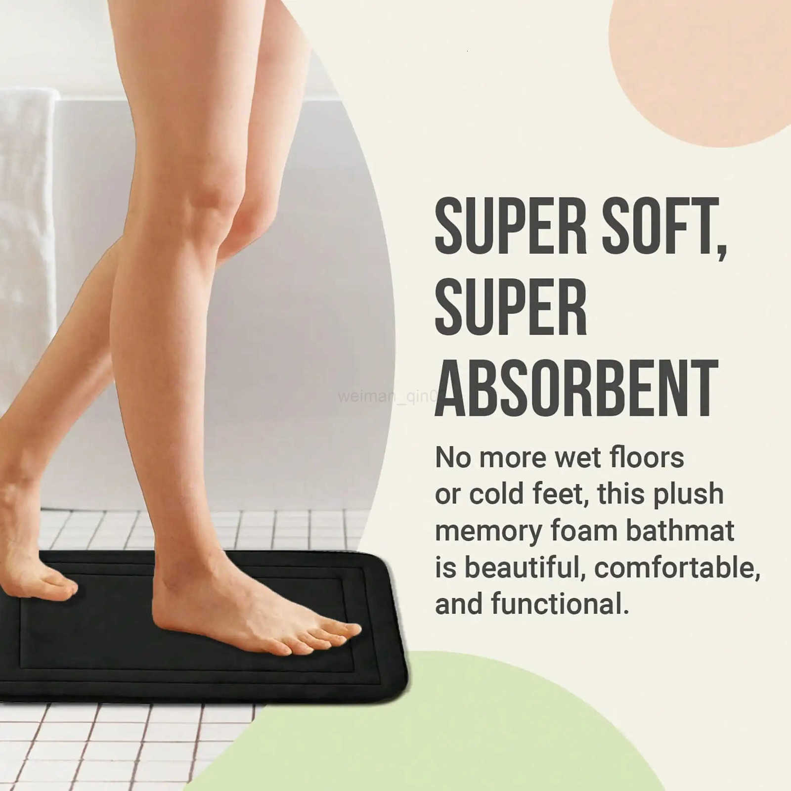 1Pc Memory Foam Bath Mat 1575 2362 High-Density Fast Drying Absorbent Carpet Super Soft Anti-Skid Bath Mat H260316