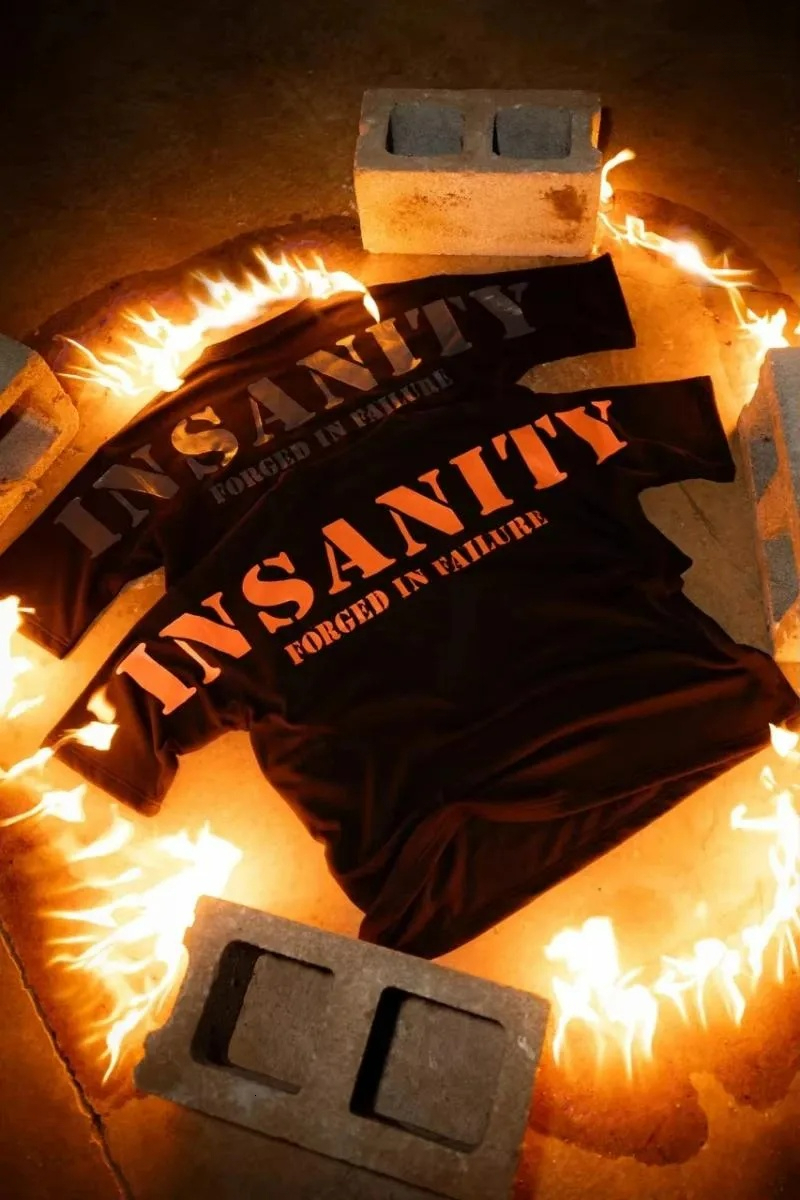Men's T Shirts Men's Tees Polos Summer Controlled Insanity T-shirt Covers Oversized Short Sleeve Tees Workout Daily Outfit Men's Clothi