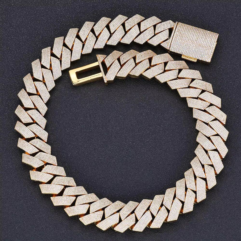 Hip Hop 26mm Brass Cuban Brass Necklace Men Iced Out High Fashion Necklaces for Women