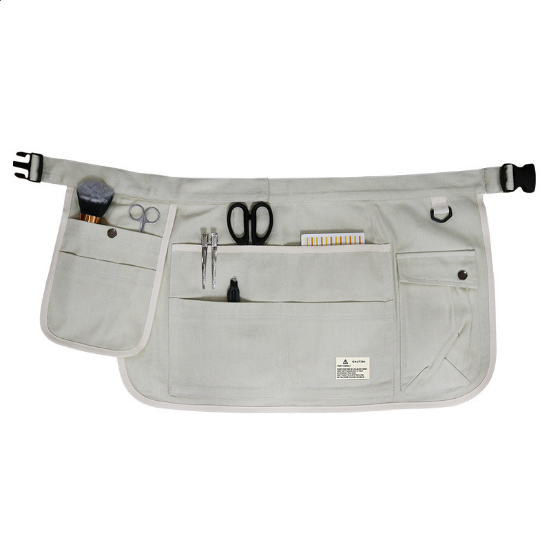 Half-length apron with multiple pockets for easy storage suitable for beauty and gardening work 240913