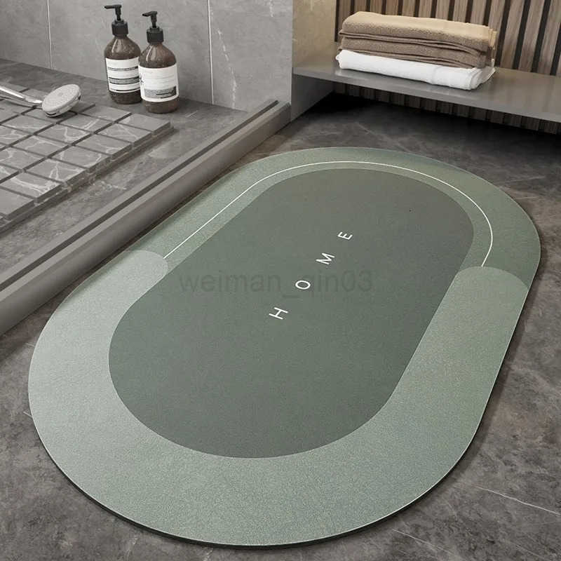 Diatom mud absorbent mat floor mat bathroom toilet kitchen door thickened non-slip quick-drying foot mat door mat H260316
