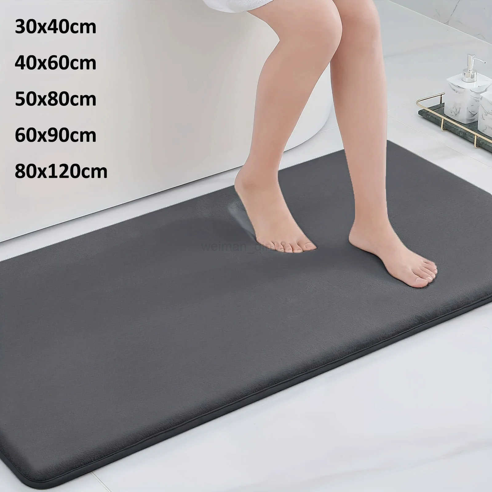 1Pc Super absorbent floor mat super absorbent bath mat super anti slip coral velvet bathroom floor mat door mat H260316