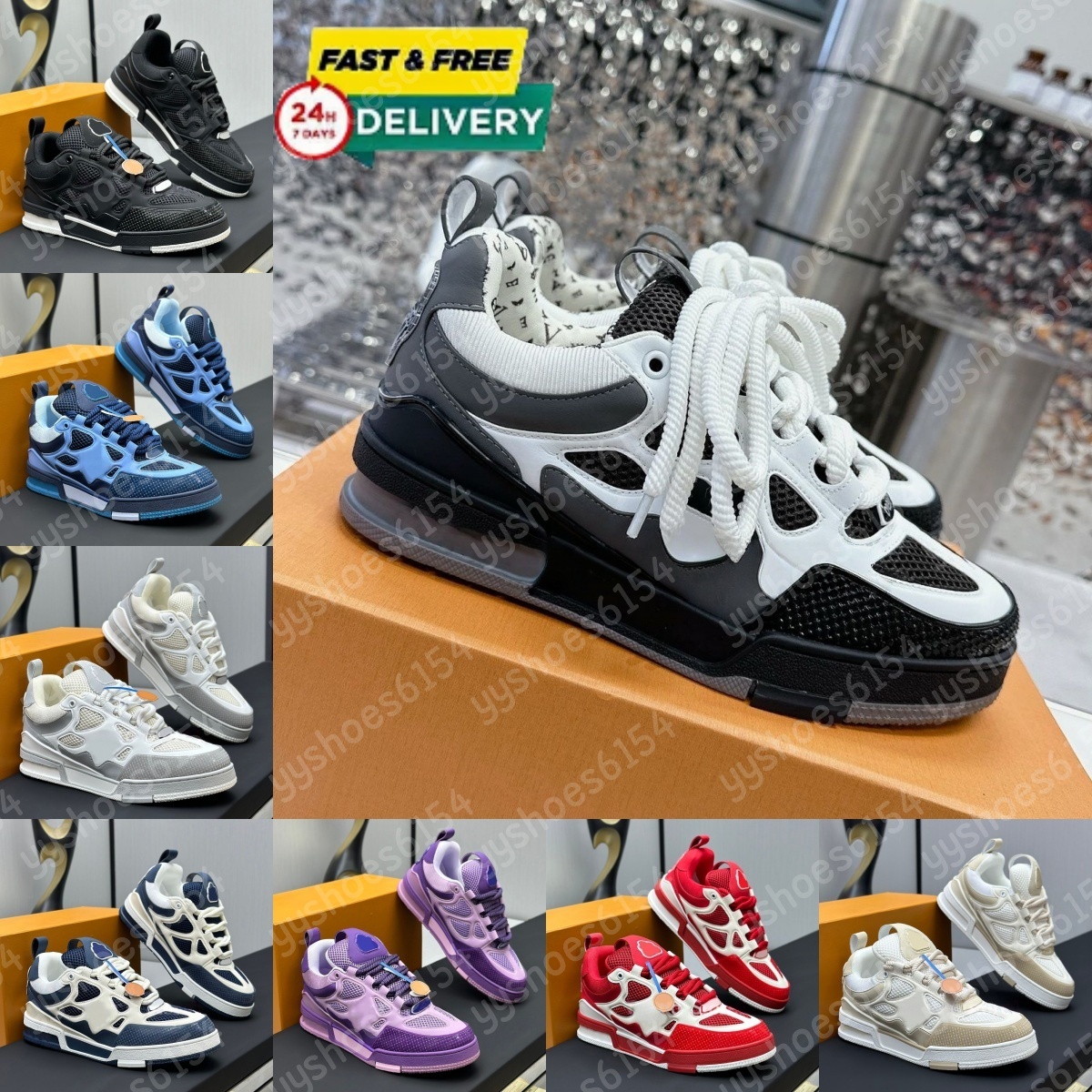 New lvs Skate shoes designer sneakers abloh shoes mens trainers sneaker casual shoes runner shoe outdoor leather flower skates shoes women men shoes