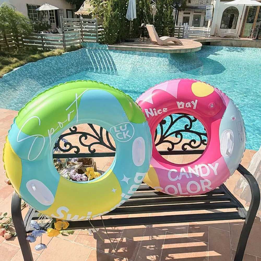 Rooxin Adult Swim Ring Pool Float Swim Tube Thickened Inflatable Swimming Ring Tube Water Park Swimming Circle For Adult Teen A02 M260316