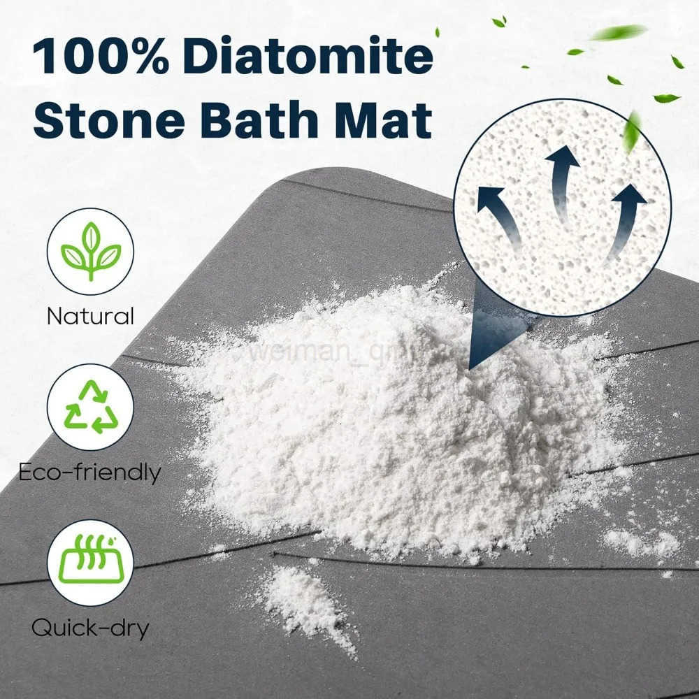 Quick Drying Stone Bath Mat Diatomaceous Bathroom Mats Non Slip Stone Quick Dry Diatomaceous Earth Bath Mat Super Absorbent D H260316