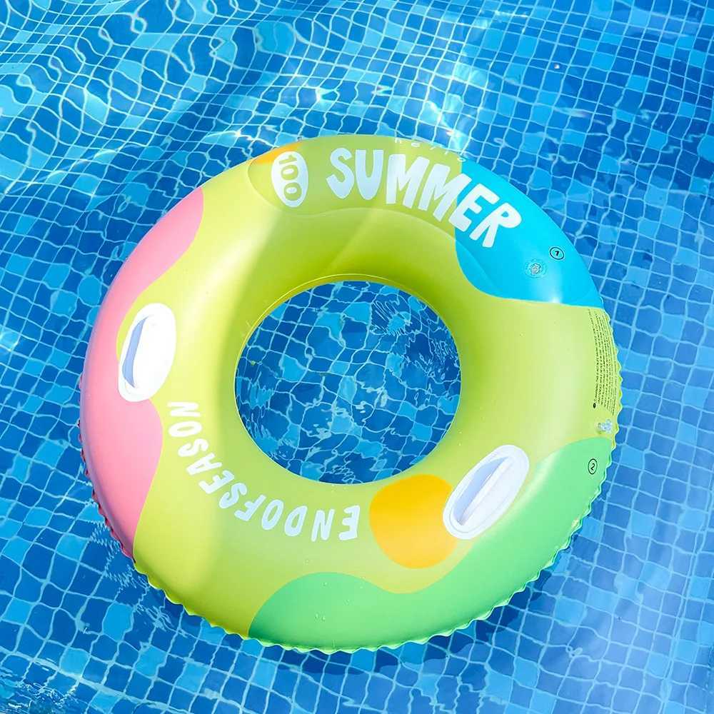 INS Adult Oversized Swimming Ring Thickened Double Airbag With Handle Inflatable Double Layer Armpit Float For Pool Water Play S23 M260316